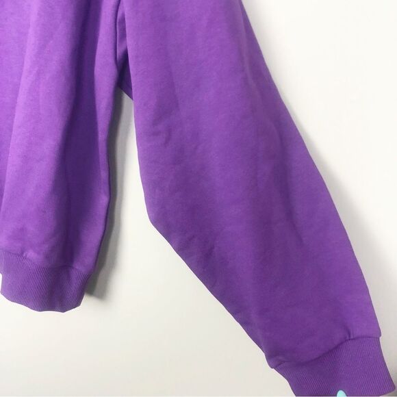 ASOS | NEW Love That For You Purple & Lime Crewneck Sweatshirt Women’s Size 2 - Picture 3 of 9